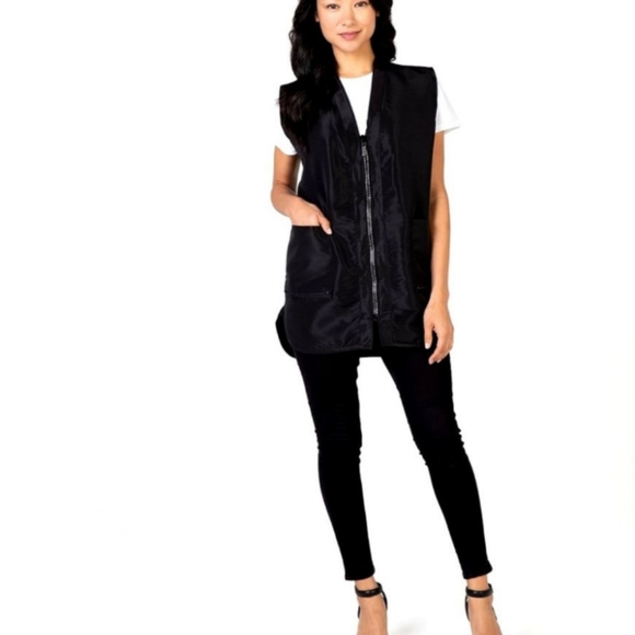 Betty Dain Tops - *SOLD*Betty Dain Stylist Glitz Black Vest Full Zip